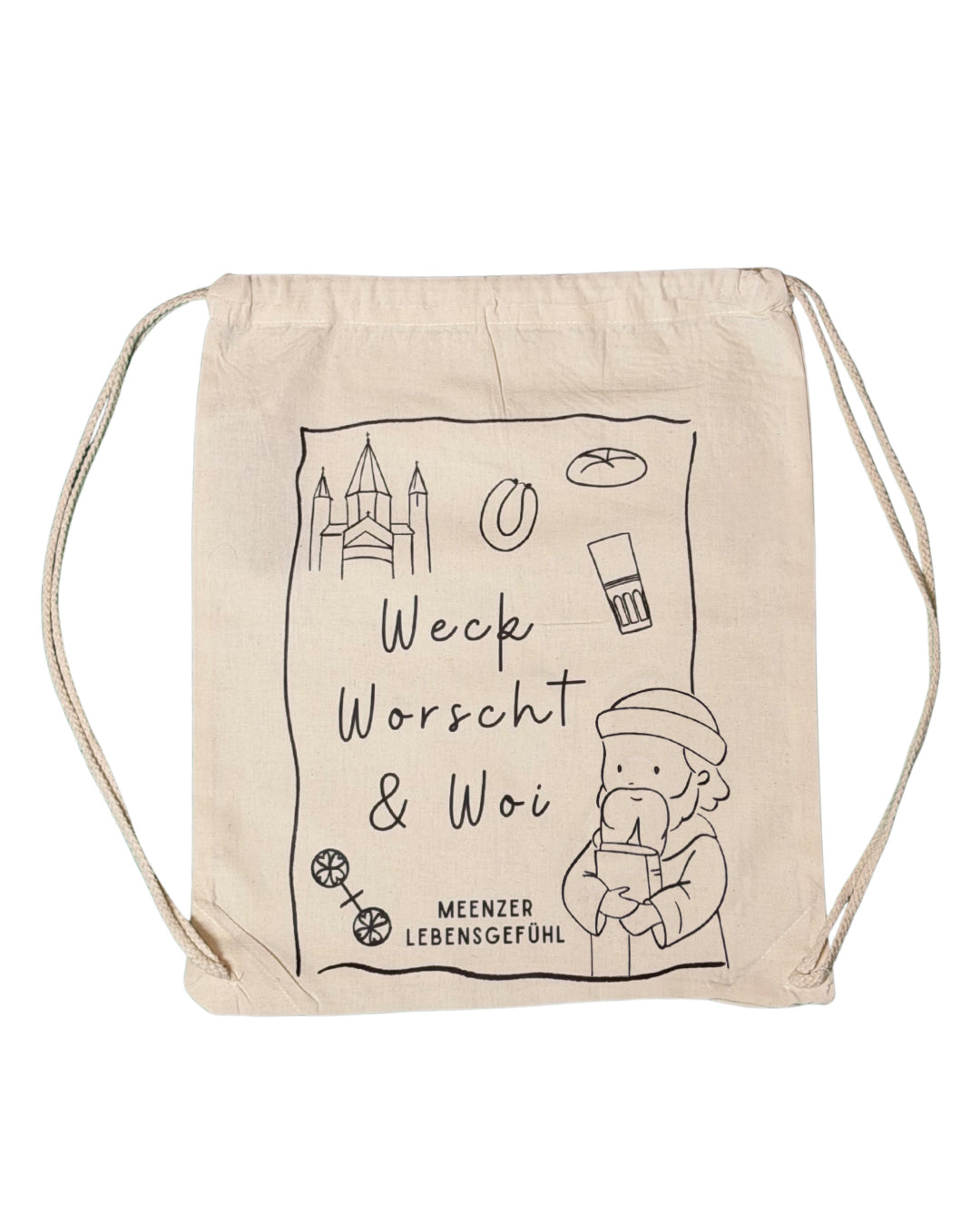 Turnbeutel - Weck Worscht Woi / Milch