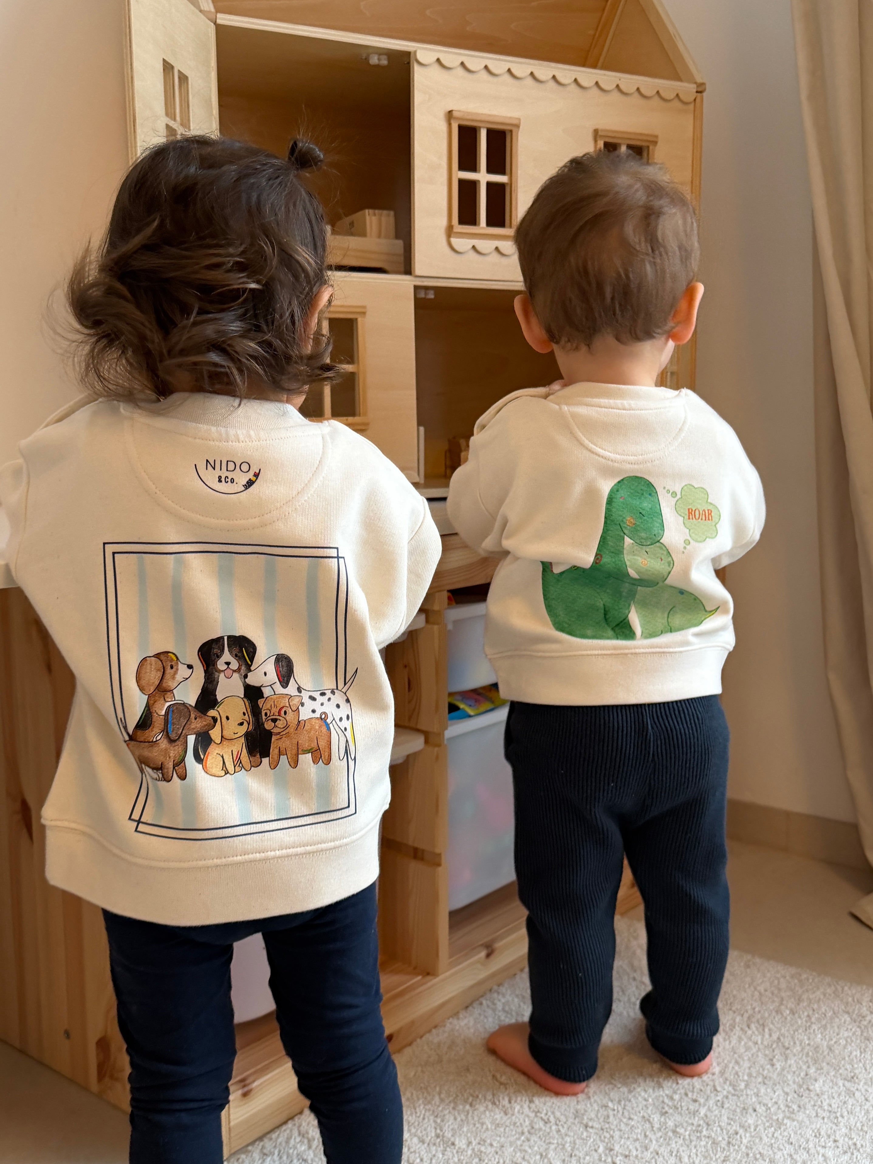Sweatshirt Baby - Dino bunt